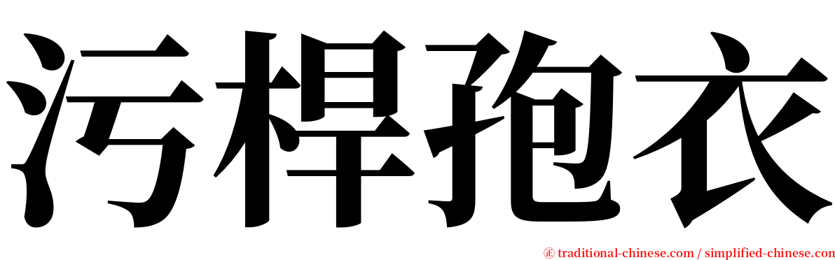 污桿孢衣 serif font