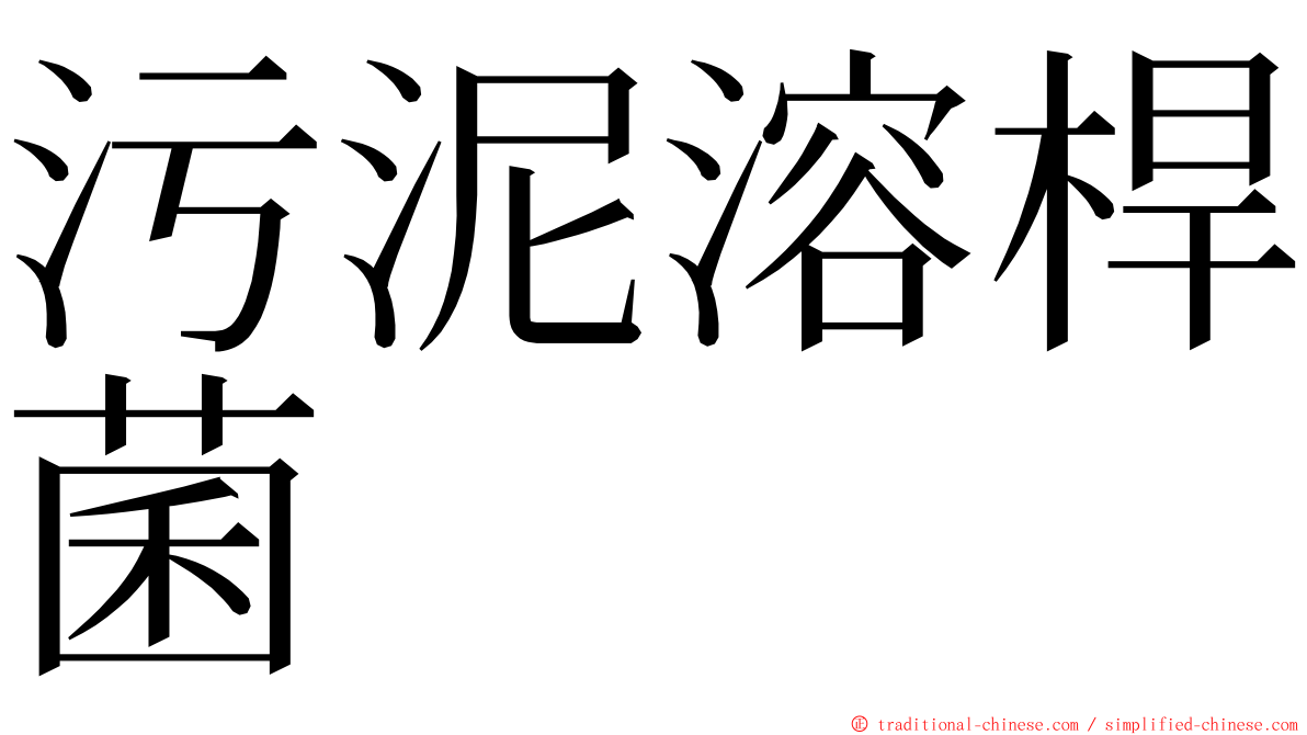 污泥溶桿菌 ming font