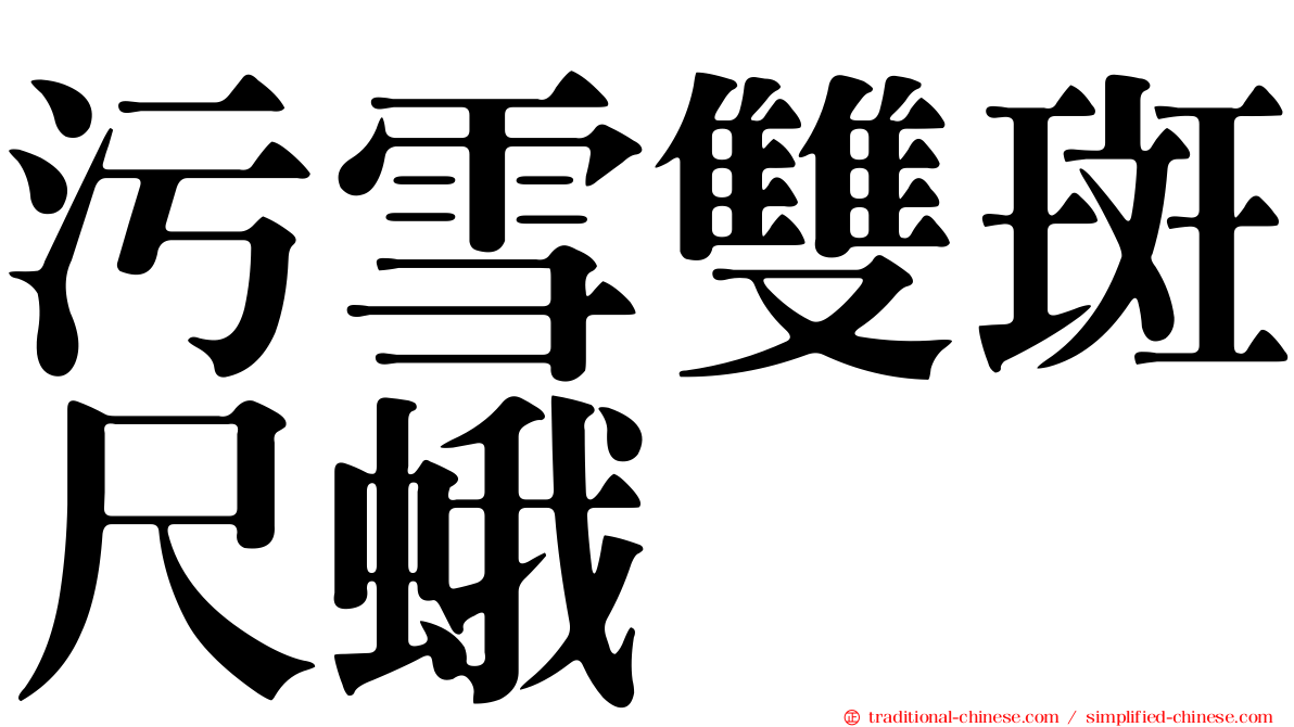 污雪雙斑尺蛾