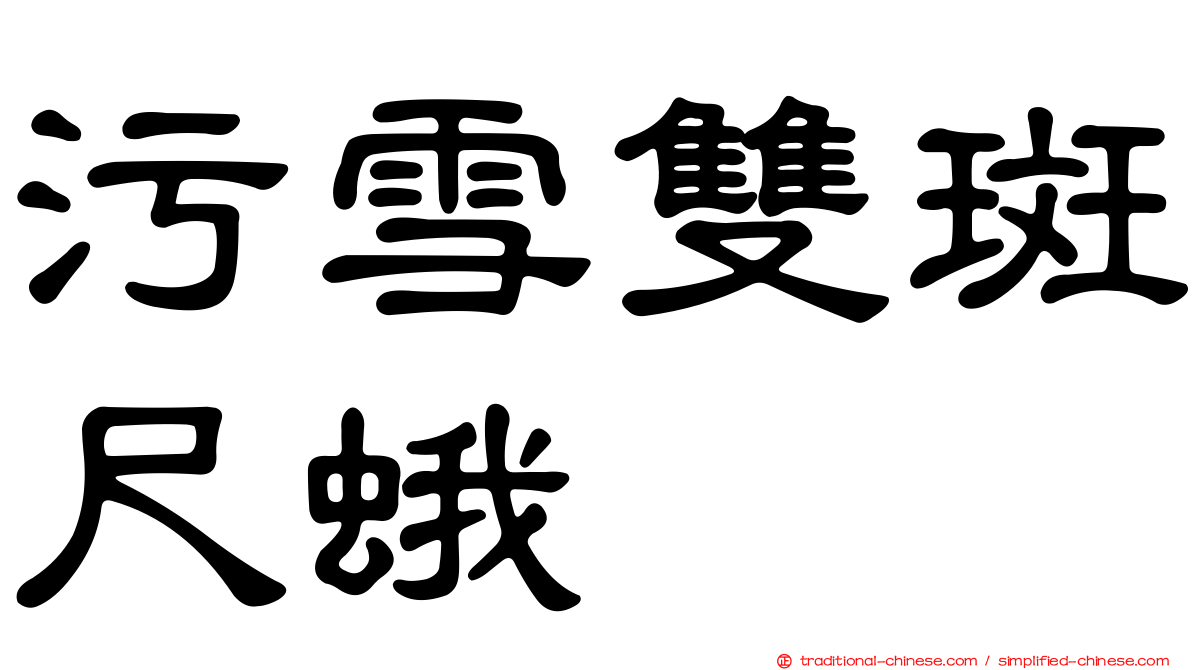 污雪雙斑尺蛾