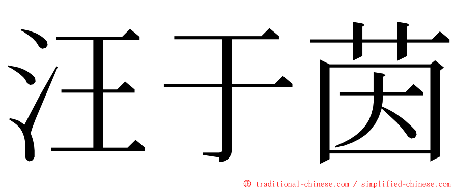 汪于茵 ming font