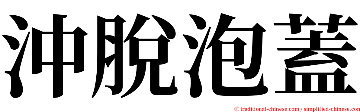 沖脫泡蓋 serif font