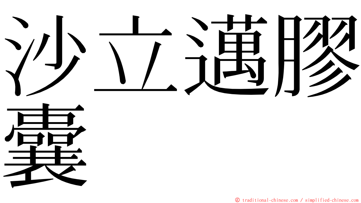 沙立邁膠囊 ming font