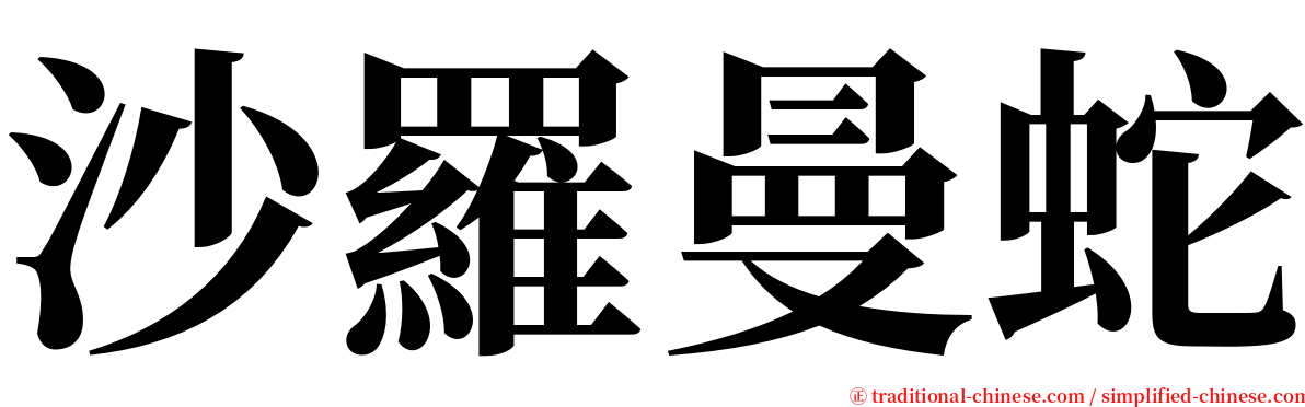 沙羅曼蛇 serif font