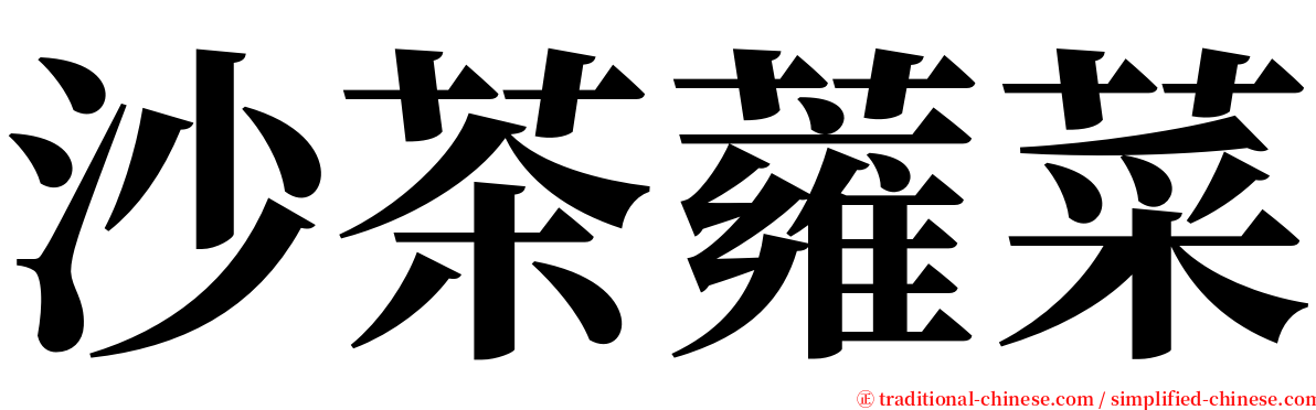 沙茶蕹菜 serif font