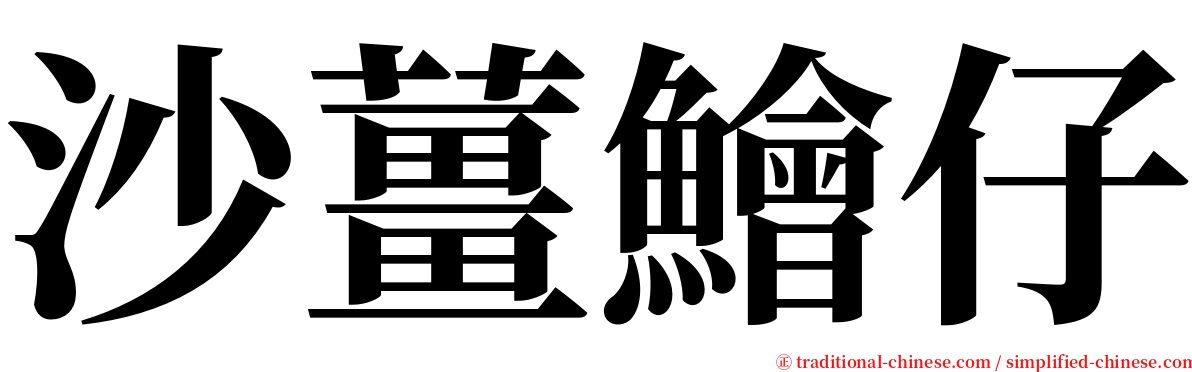 沙薑鱠仔 serif font