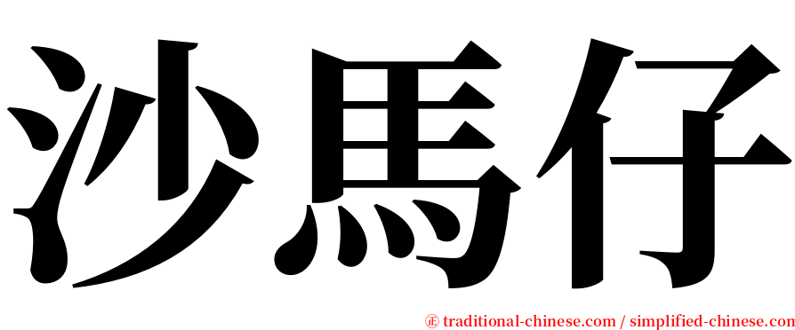 沙馬仔 serif font