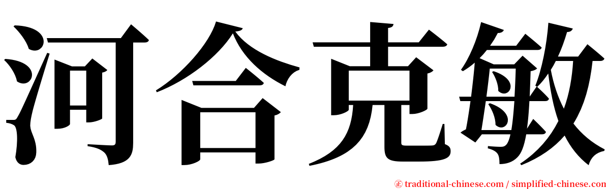 河合克敏 serif font