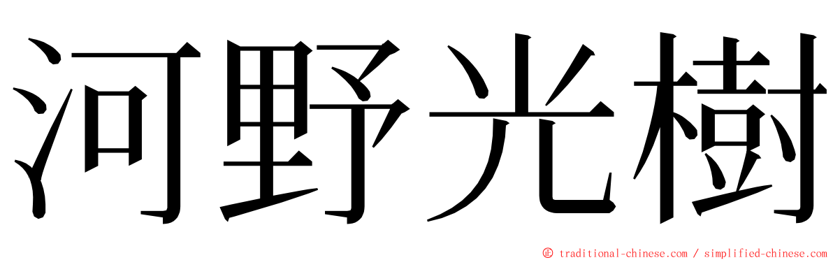 河野光樹 ming font