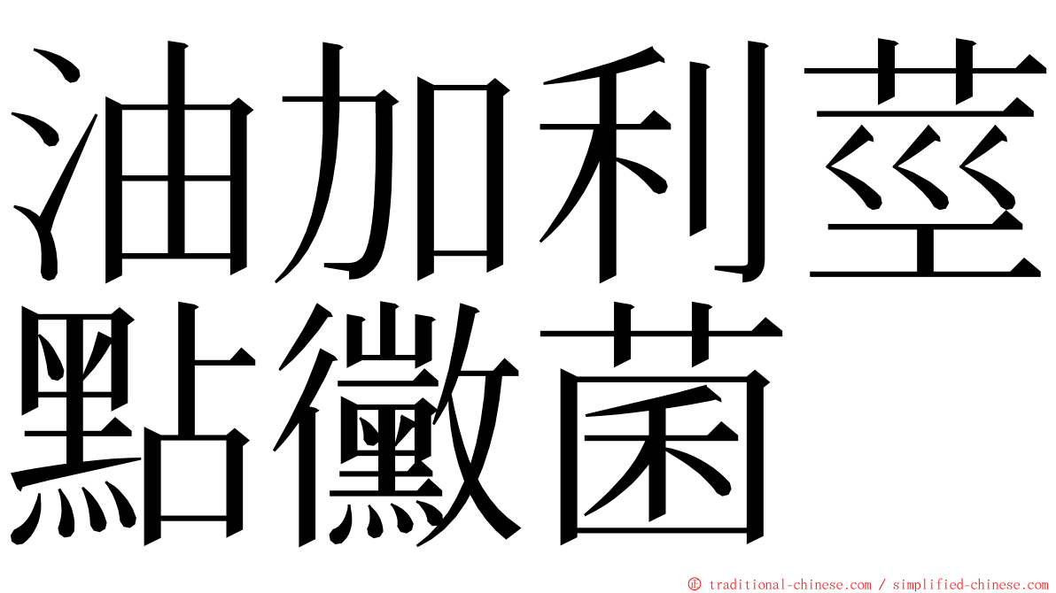 油加利莖點黴菌 ming font