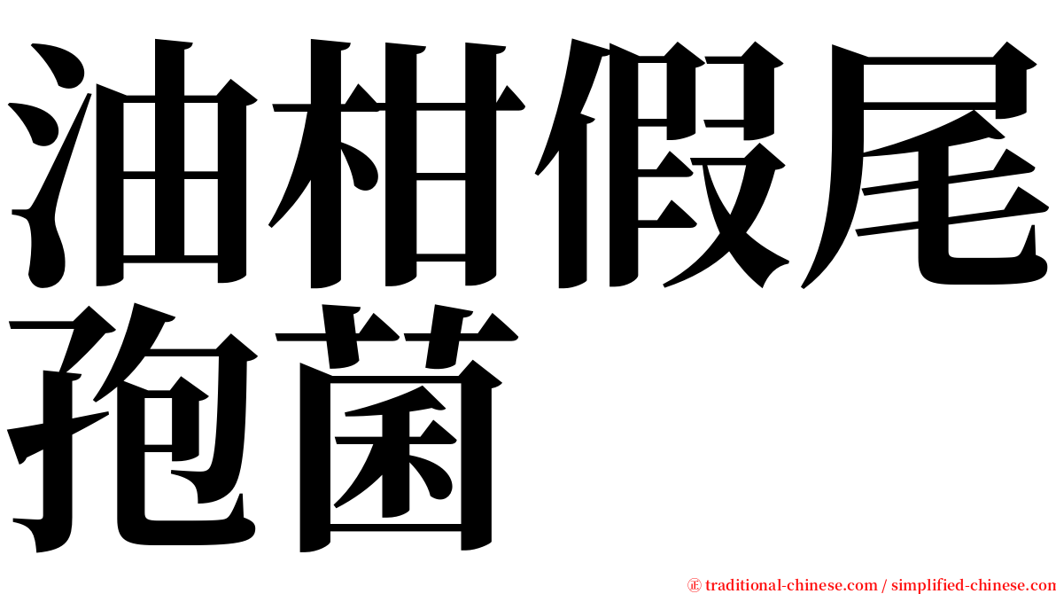 油柑假尾孢菌 serif font