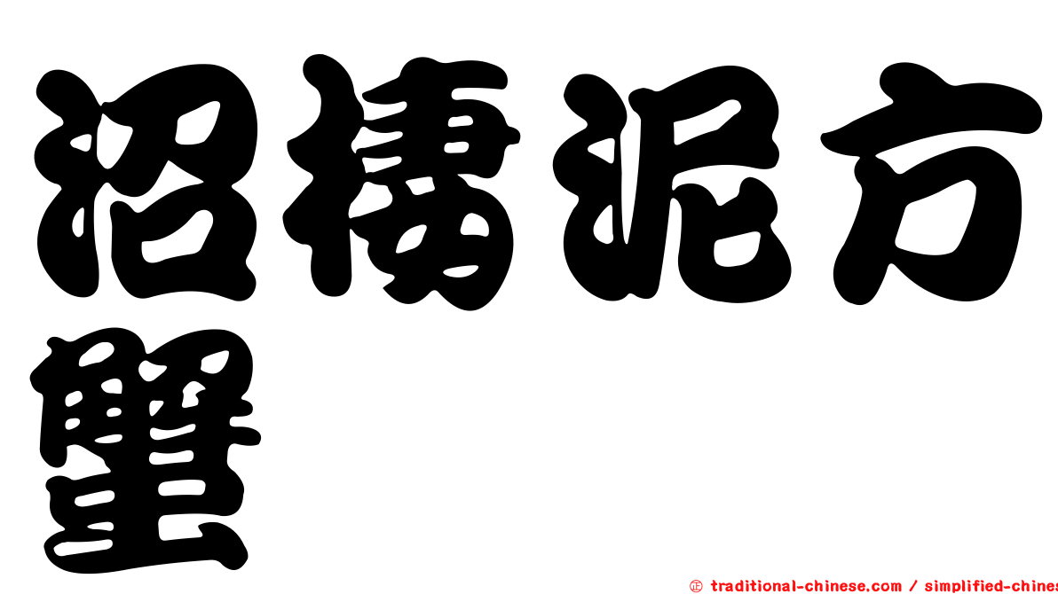 沼棲泥方蟹