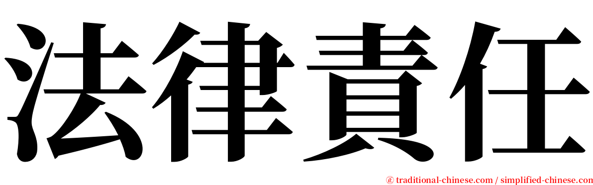 法律責任 serif font