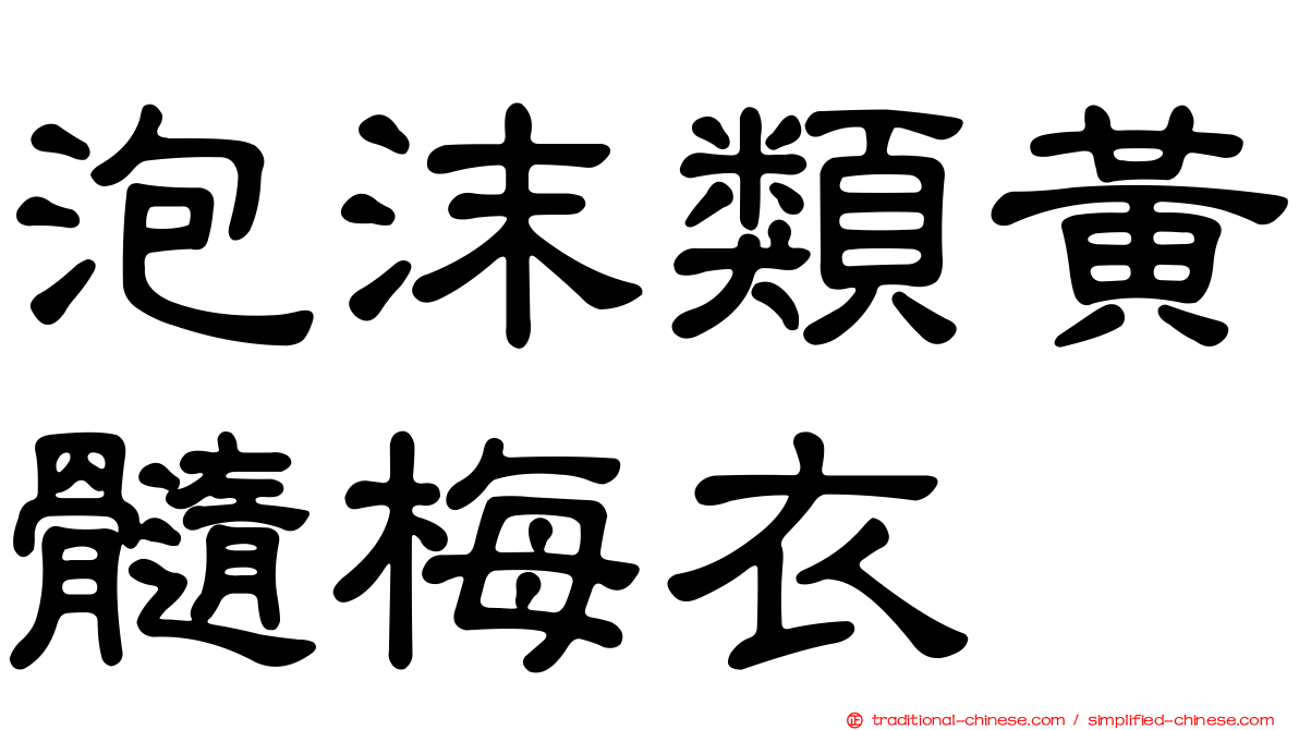 泡沫類黃髓梅衣