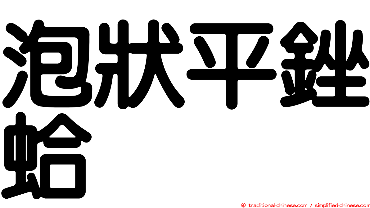 泡狀平銼蛤