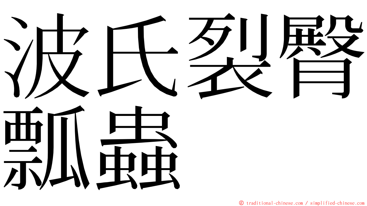 波氏裂臀瓢蟲 ming font