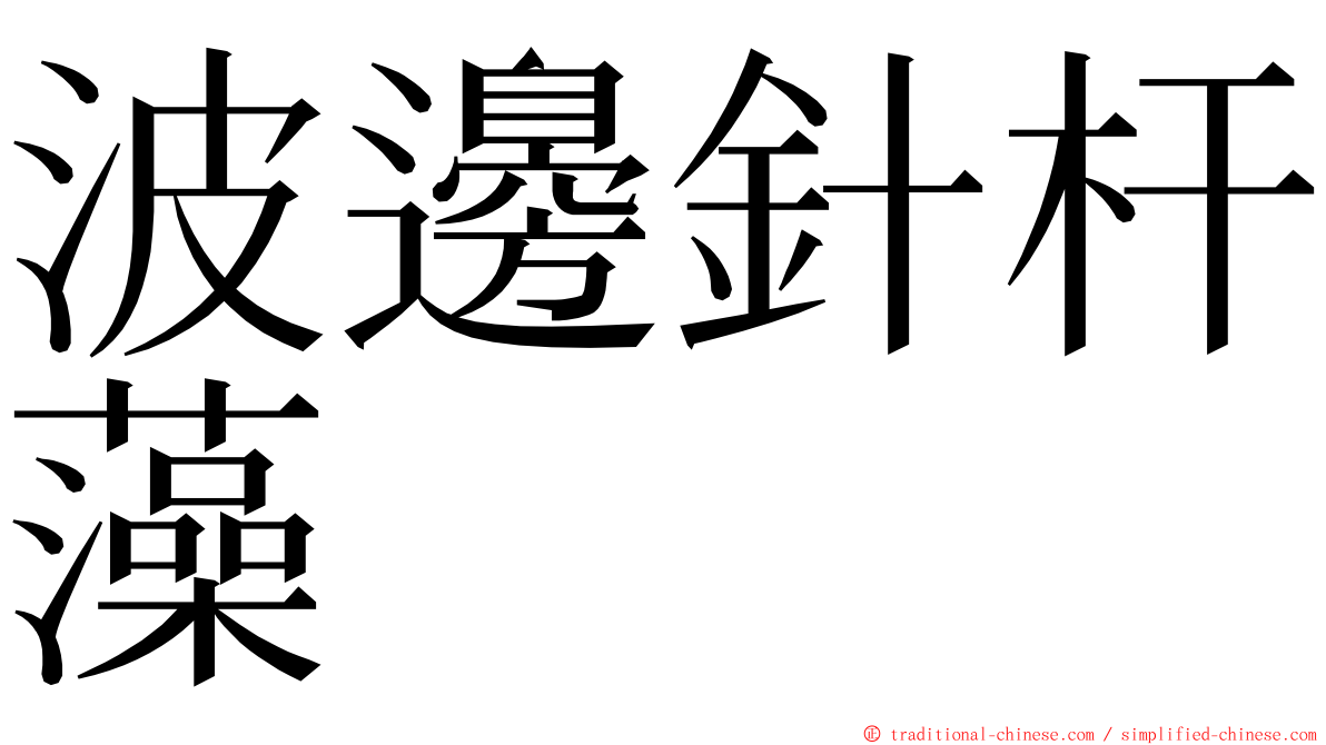 波邊針杆藻 ming font