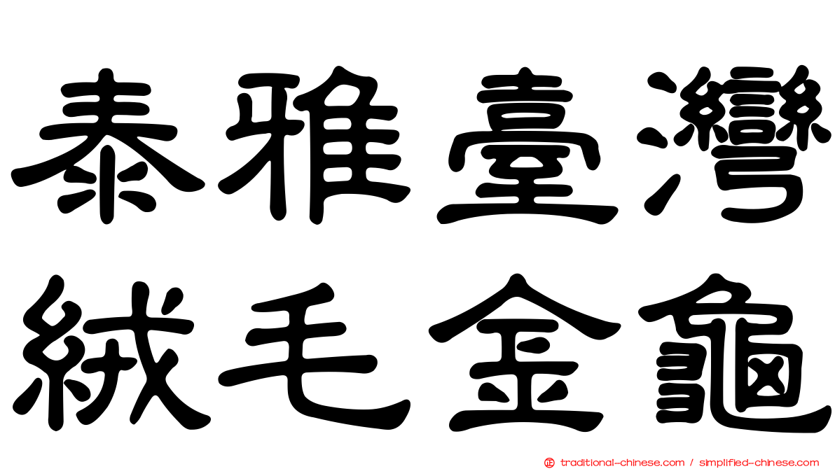 泰雅臺灣絨毛金龜