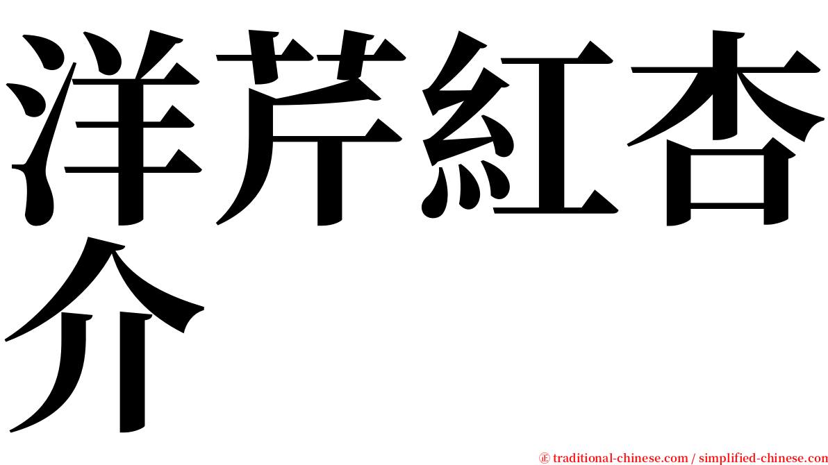 洋芹紅杏介 serif font