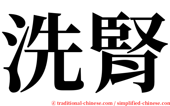 洗腎 serif font