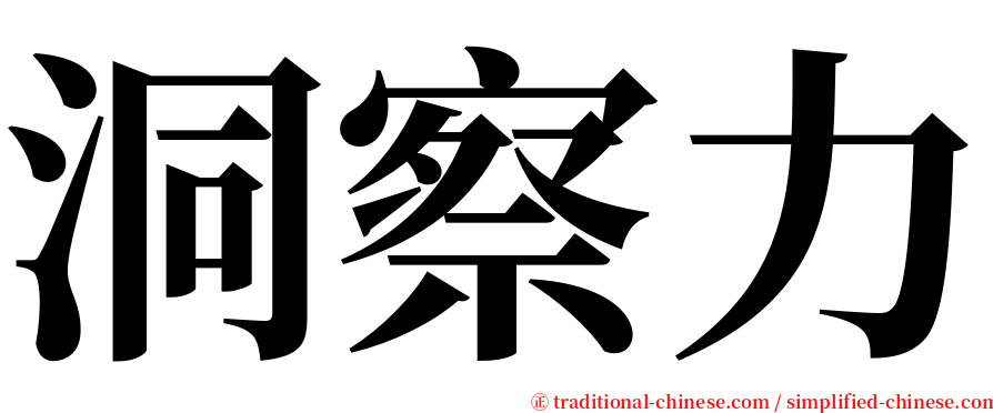 洞察力 serif font