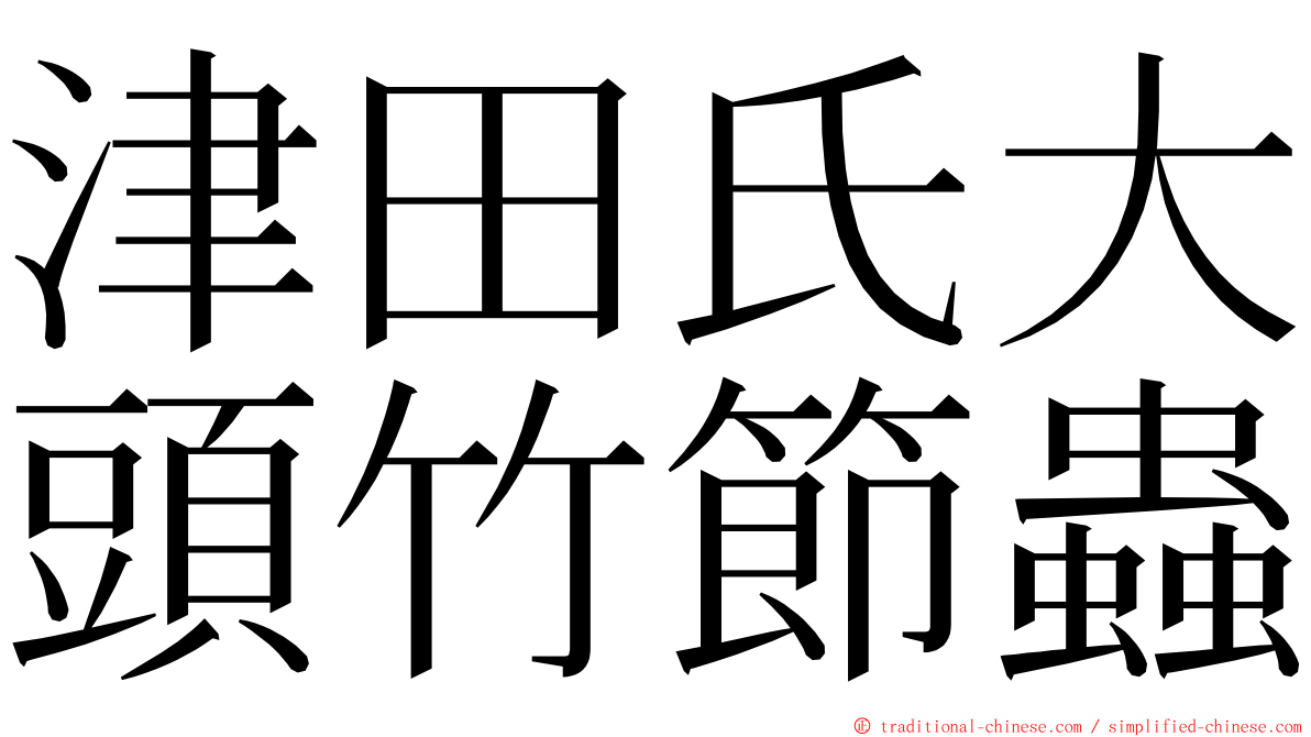 津田氏大頭竹節蟲 ming font