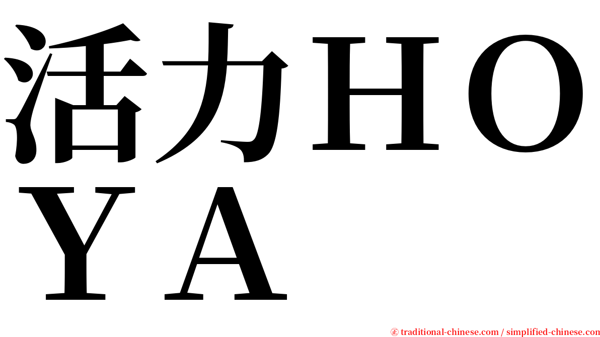 活力ＨＯＹＡ serif font