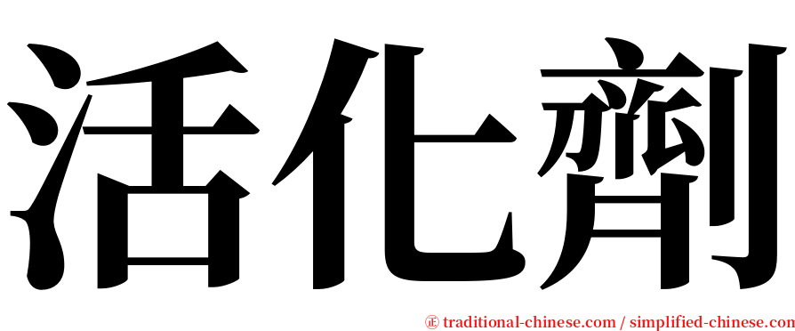 活化劑 serif font