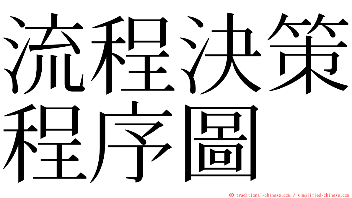 流程決策程序圖 ming font