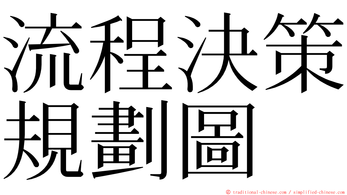 流程決策規劃圖 ming font