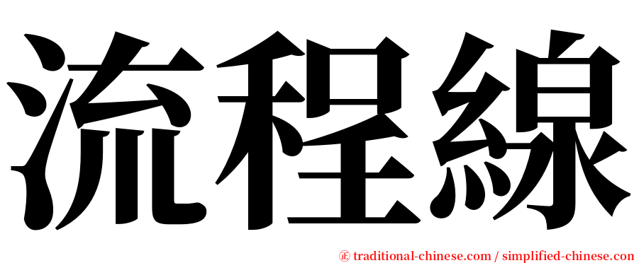 流程線 serif font