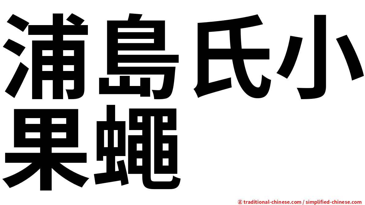 浦島氏小果蠅