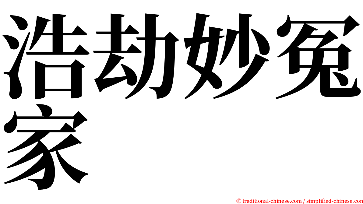 浩劫妙冤家 serif font