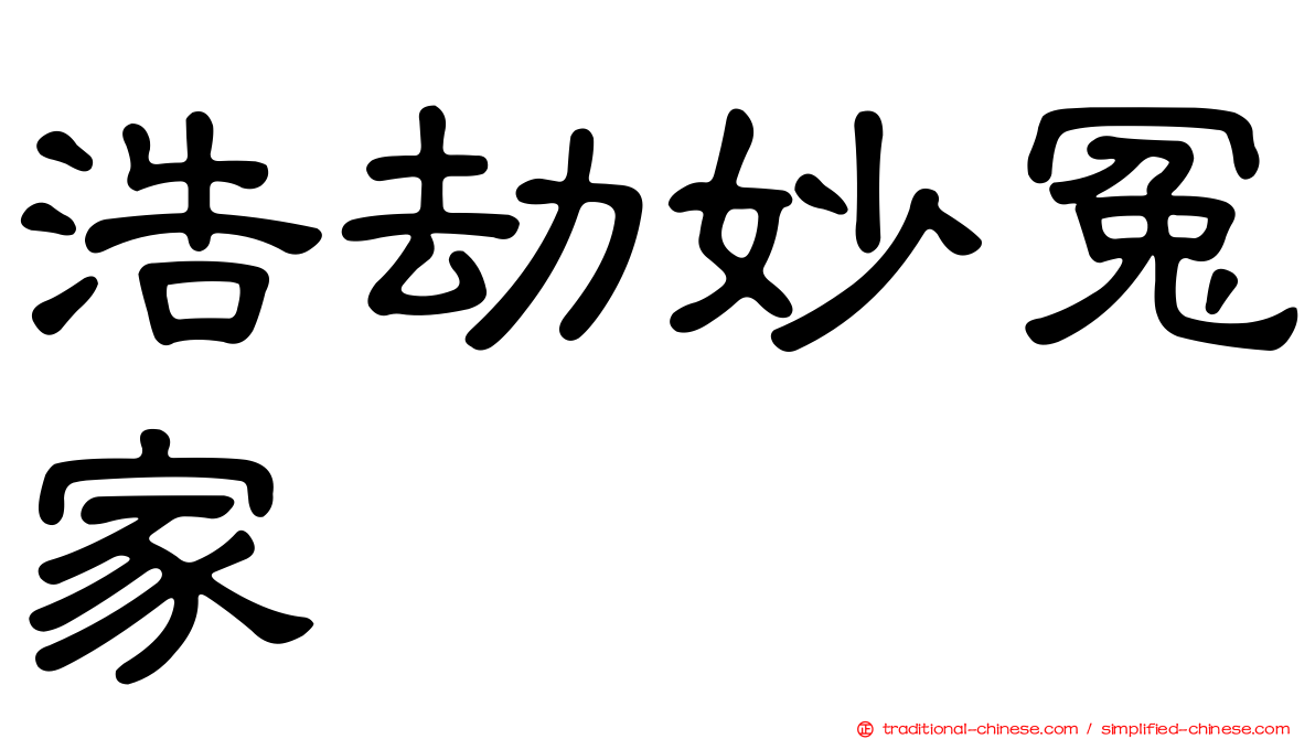 浩劫妙冤家