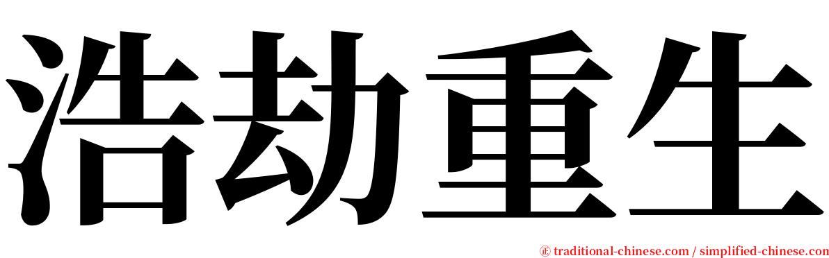 浩劫重生 serif font