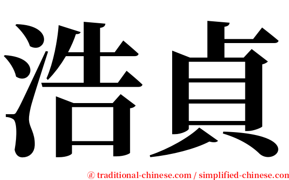 浩貞 serif font