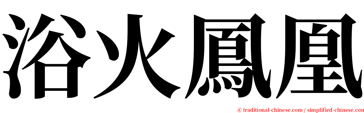 浴火鳳凰 serif font