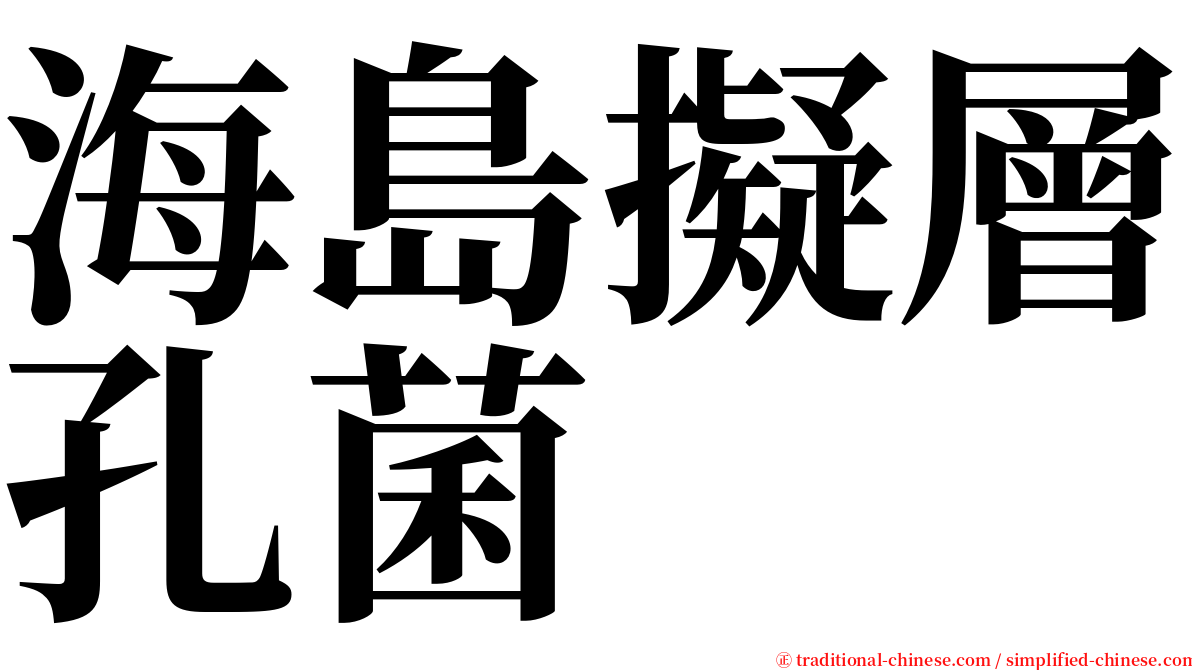 海島擬層孔菌 serif font