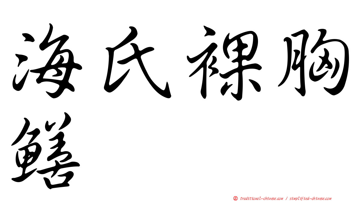 海氏裸胸鱔