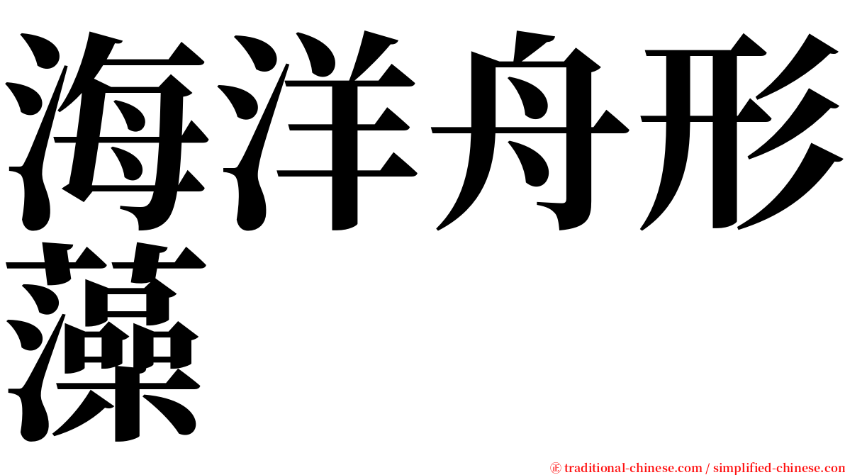 海洋舟形藻 serif font