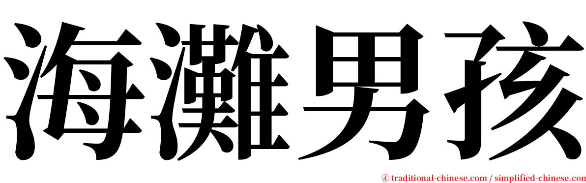 海灘男孩 serif font