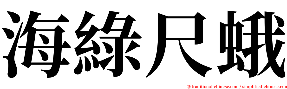 海綠尺蛾 serif font