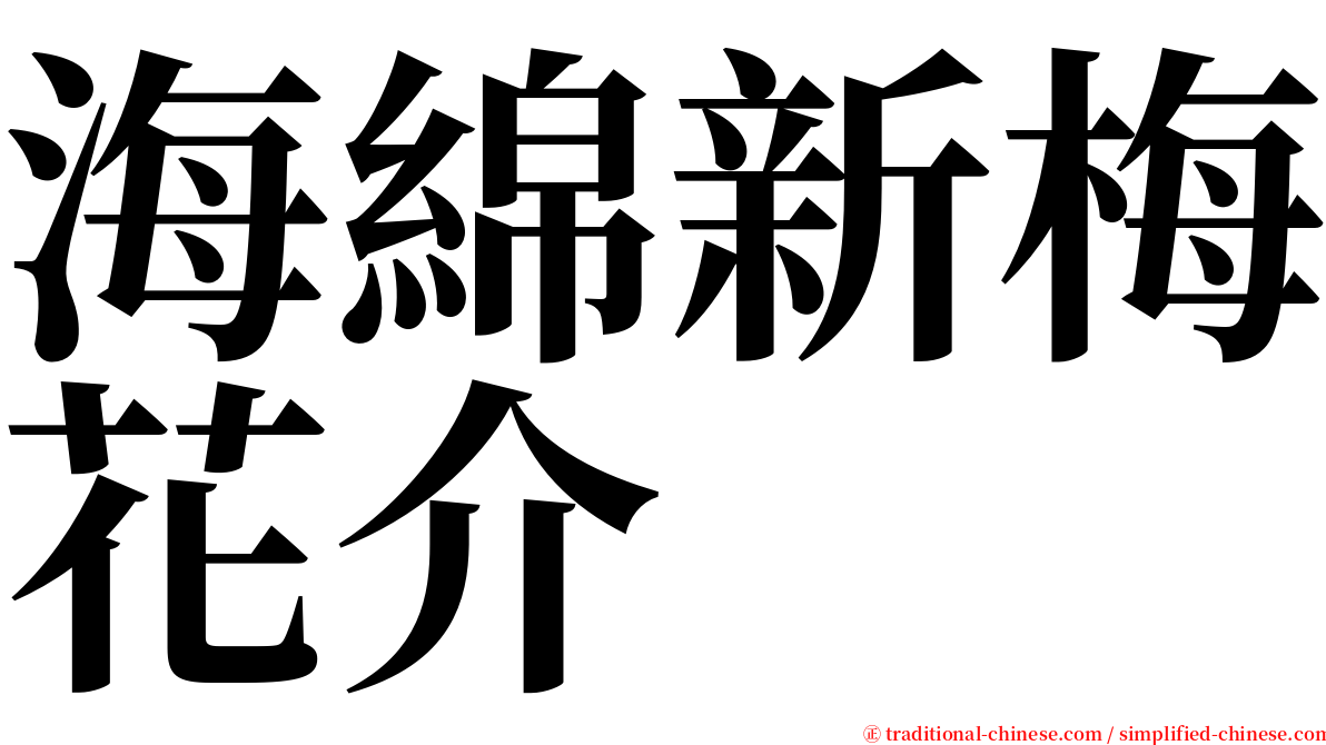 海綿新梅花介 serif font