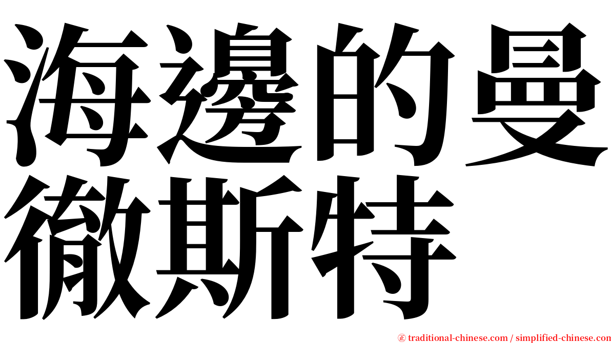 海邊的曼徹斯特 serif font