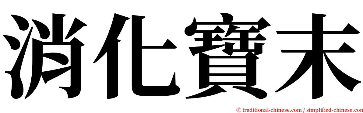 消化寶末 serif font