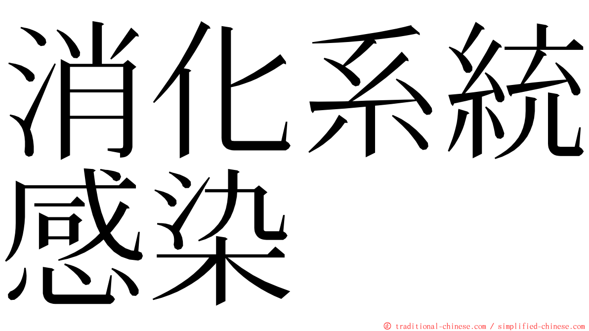 消化系統感染 ming font