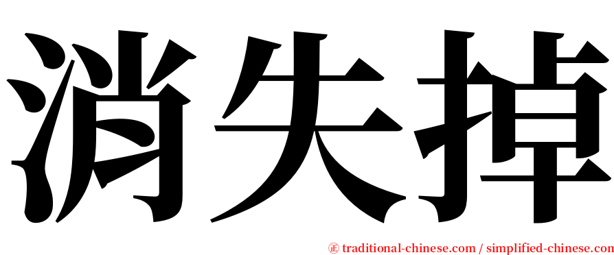 消失掉 serif font