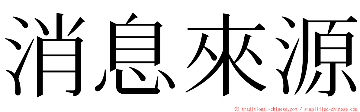 消息來源 ming font