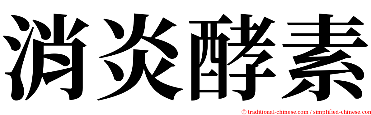 消炎酵素 serif font