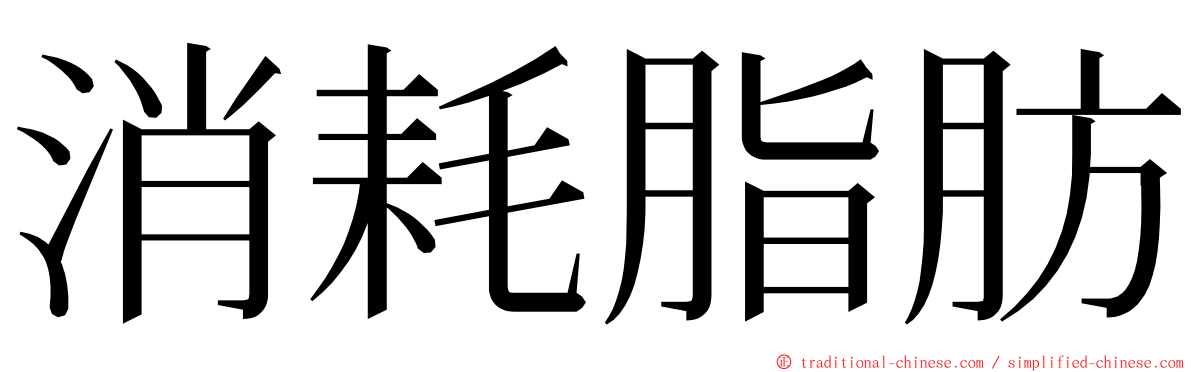 消耗脂肪 ming font